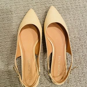 JACK ROGERS - Raffia Slingback Flats - NWOT - Sz 10